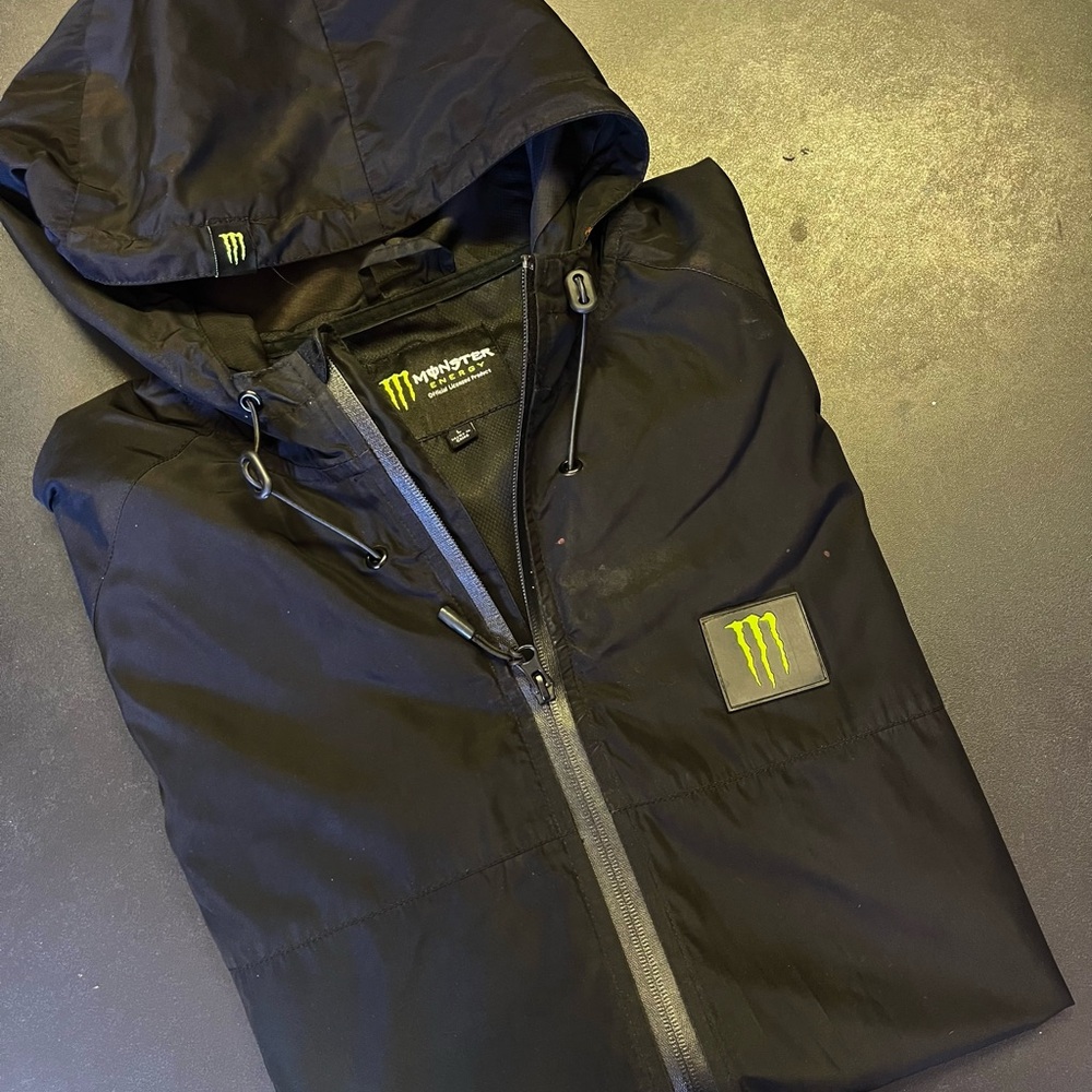 Monster Energy Black Lightweight Hooded Shirt Jacket